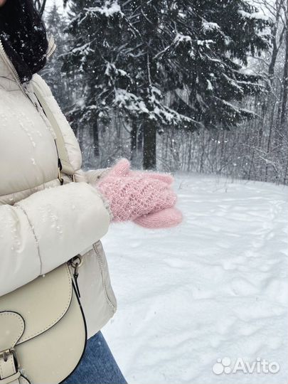 Варежки из органической шерсти