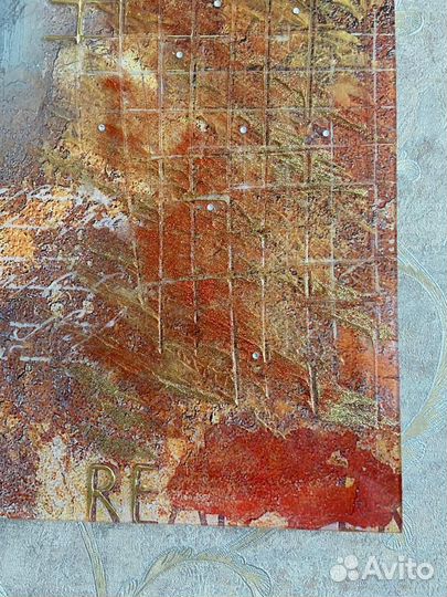 Дизайнерская картина на оргстекле со стразами