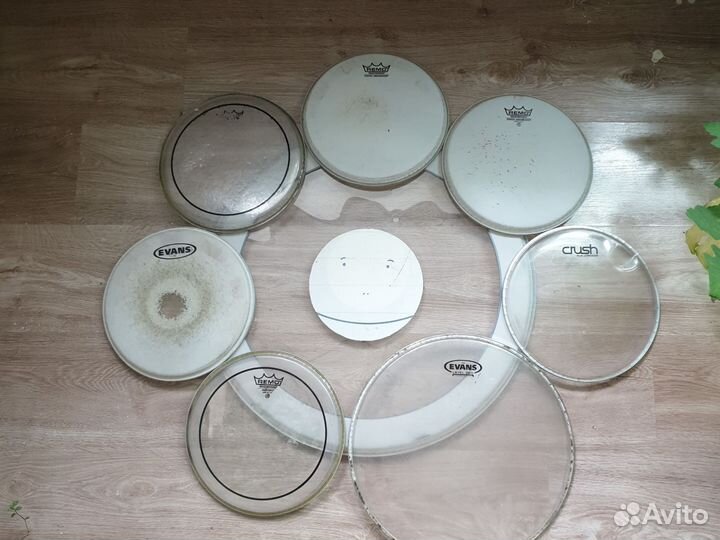 Пластики для барабанов 10 14 22 бу