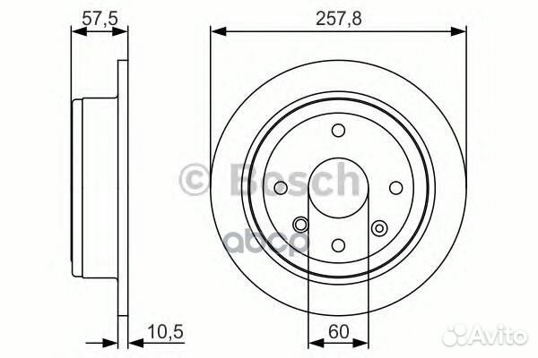 Диск тормозной зад 0986479S08 Bosch