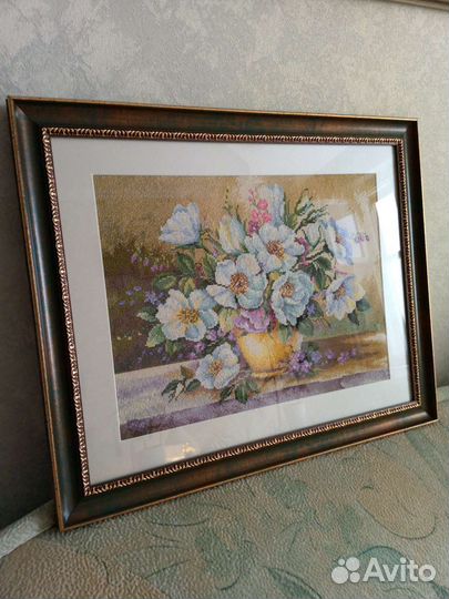 Картина. Вышивка крестиком. Ручная работа