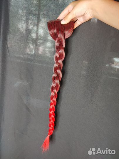 Накладные волосы на заколках искусственные