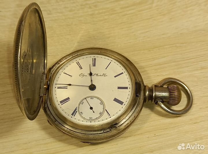 Огромные Серебряные Карманные часы