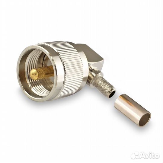 Разъем UHF U-111F PL259(male) RG58 обжимной углово