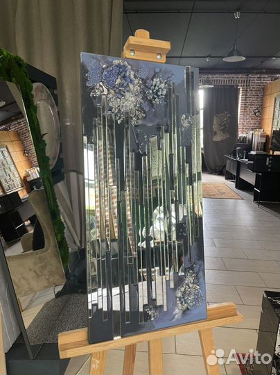 Интерьерное зеркальное панно