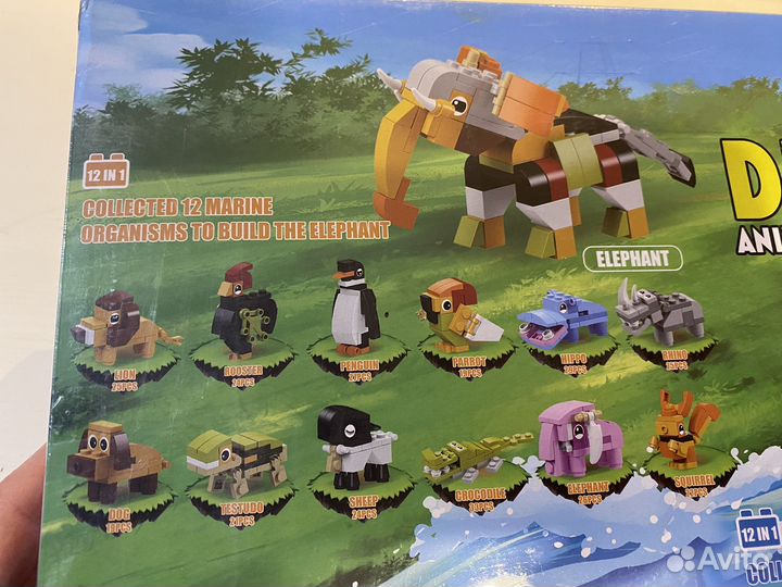 Адвент календарь конструктор животные рыбы