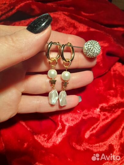 Подвески на серьги Конго жемчуг (2шт)