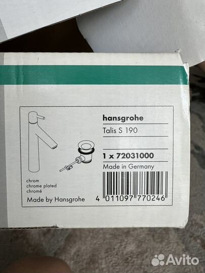 Смеситель для раковины hansgrohe Talis S 190 новый