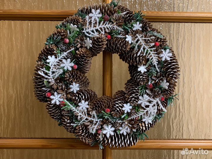 Рождественский / новогодний венок «Лесной»