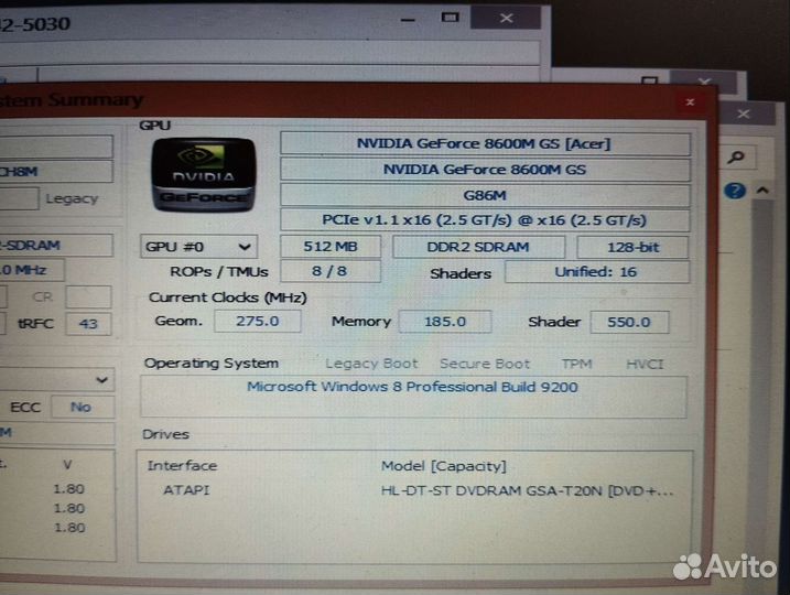 Видеокарты для ноутбуков Acer