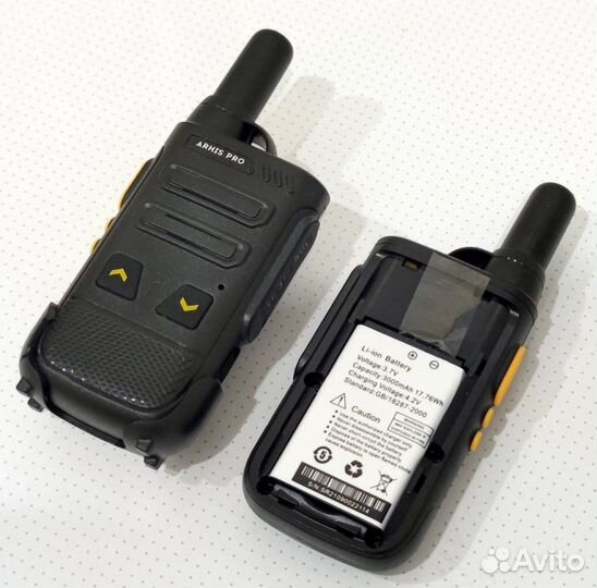 Легкая рация с наушником, комплект 2 штуки