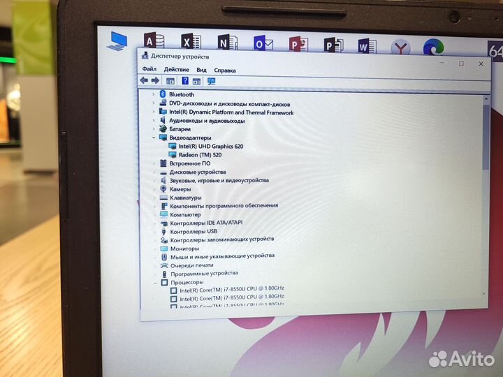 Ноутбук dell/ Core i7-8/ 16ram/ SSD/ full HD