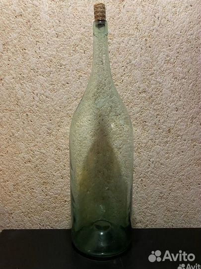 Бутыль четверть старинный стеклянный штоф 3 л СССР