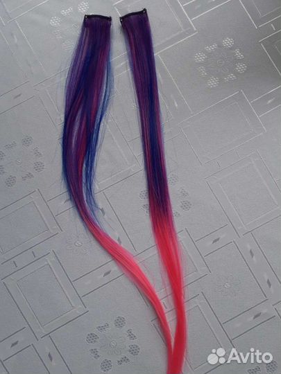 Пряди для волос цветные