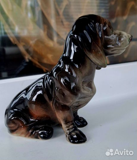 Фарфоровая статуэтка,Такса