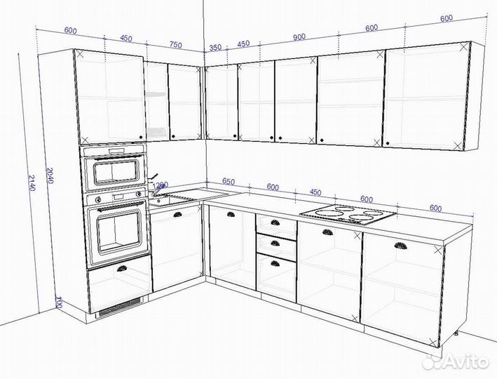 Кухни на заказ по размерам