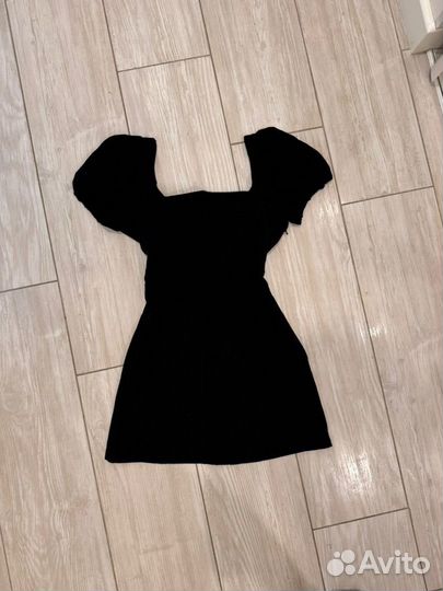 Платье zara черное мини