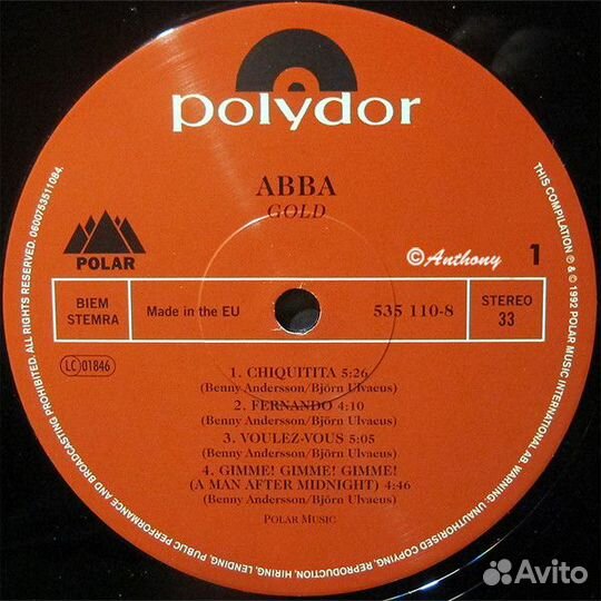 Виниловая пластинка Abba, Gold (Back To Black)