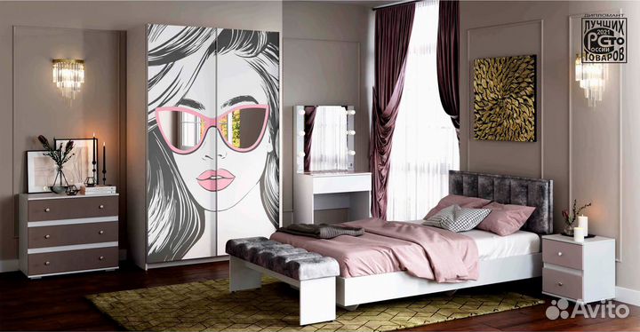 Кровать Мемори одинарная кр-09 белый/серый (И)