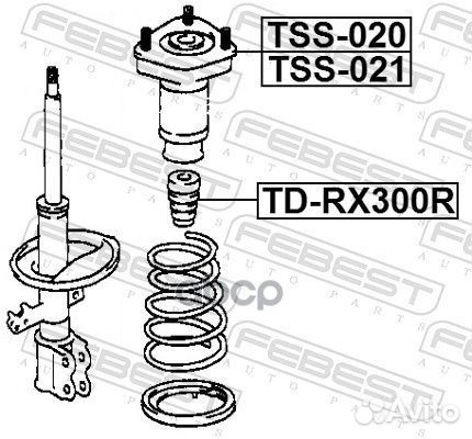 Отбойник заднего амортизатора tdrx300R Febest