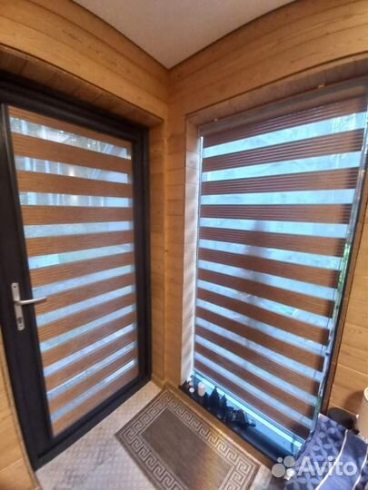 Кассетные рулонные шторы день - ночь