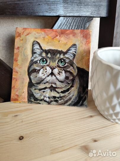 Картина акрилом, этюд, 