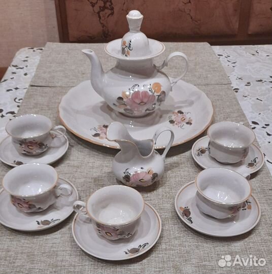 Фарфоровый кофейный Сервиз. Коростень