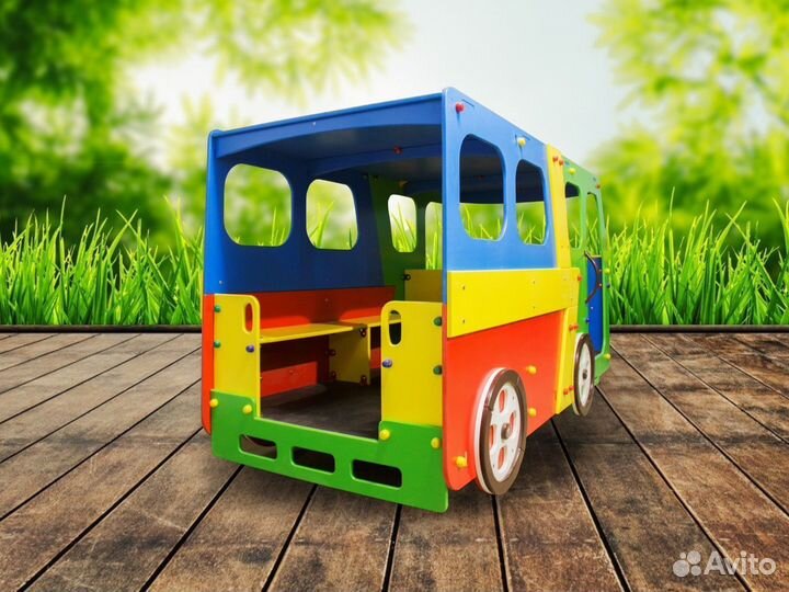 Автобус большой с крышей, уличный, игровой