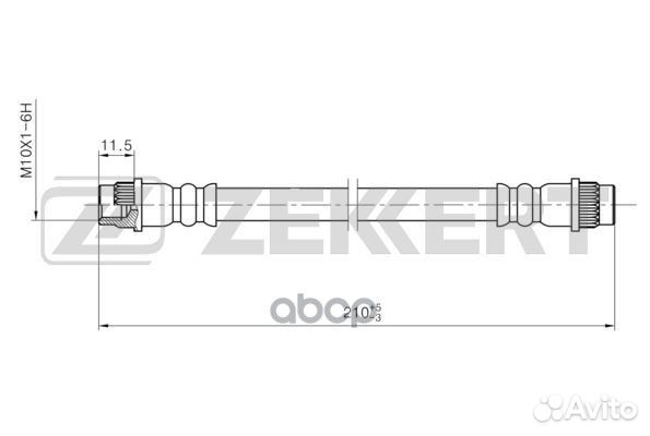 Шланг тормозной задний Renault Captur 13- Clio III