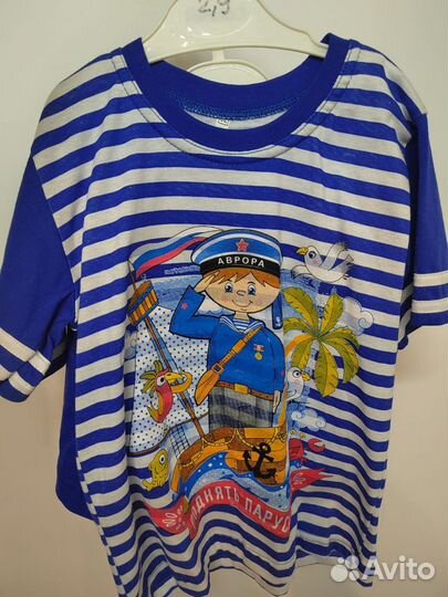 Детский костюм моряка футболка шорты 4,6 лет