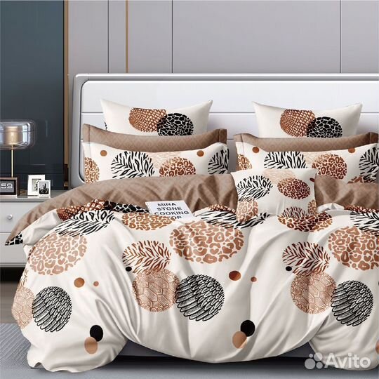 Постельное белье 2х сп евро поплин luxe