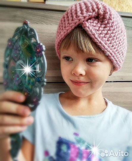 Повязка на голову вязаная ручная работа