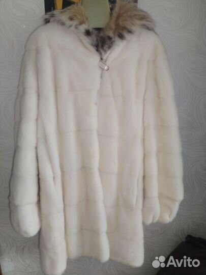Шуба белая норка 44-46-48