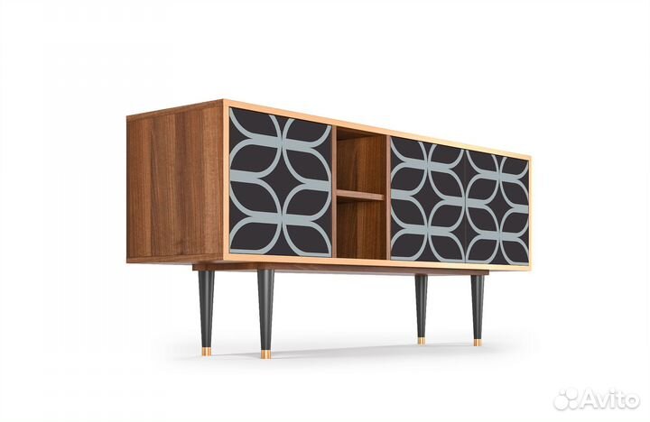 Тв-тумба T5 - Орех - Braided Blue