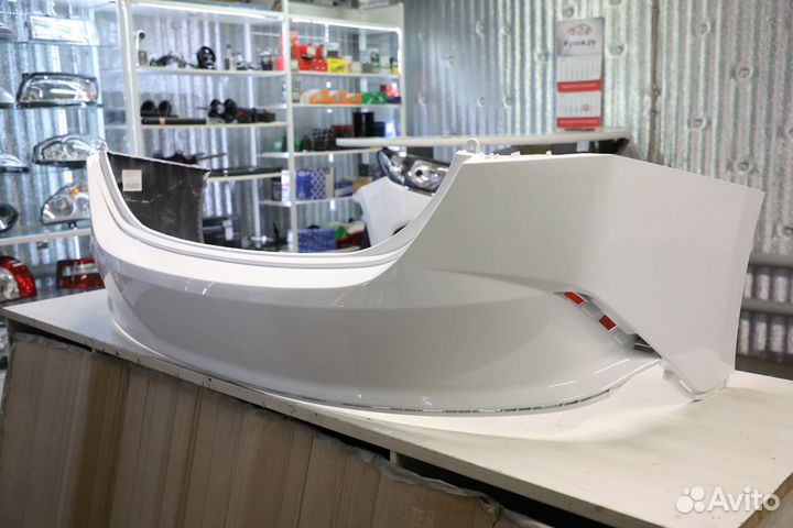 Бампер задний Хендай Солярис 2 с 2020 белый PGU