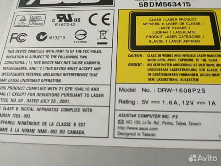Asus drw-1608 p2s