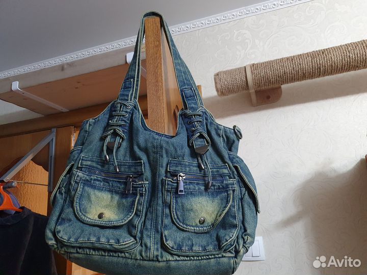 Сумки - кожаная и джинсовые