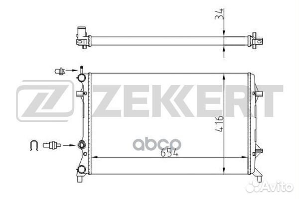 Радиатор охлаждения двигателя VW Passat VII 10