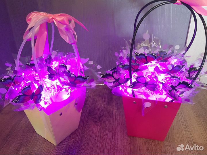 Готовый букет из бабочек