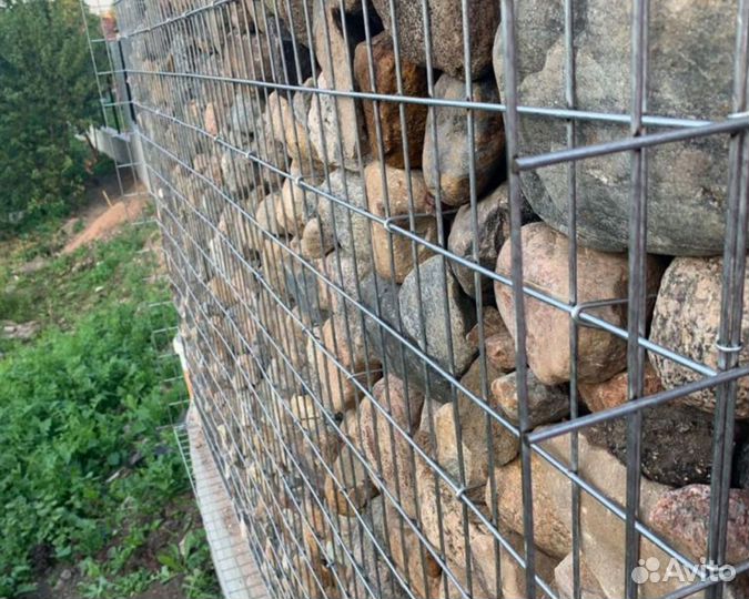 Габионы, сварная оцинкованая сетка для заборов