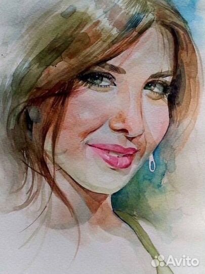 Портрет акварелью