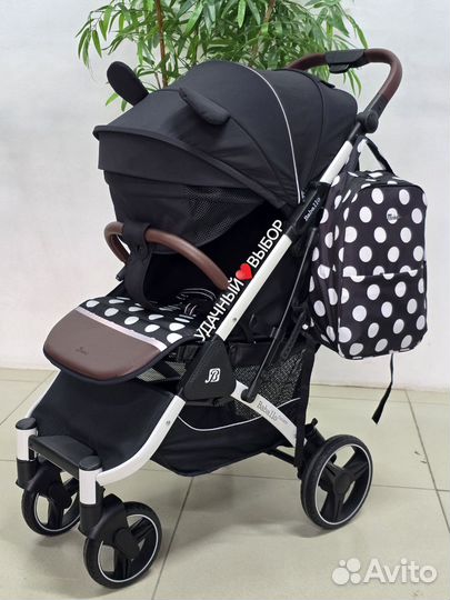 Коляска Baballo Future 24/Микки Маус чёрная/белая