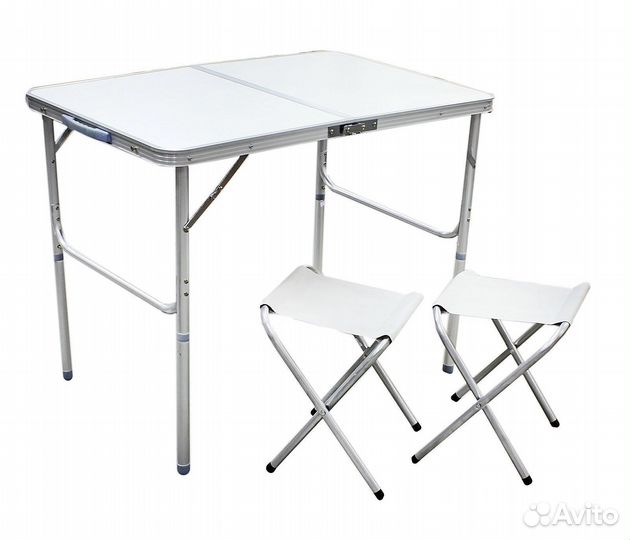 Складной туристический стол 90/60/70 + 2 стула