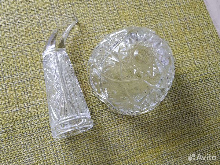 Хрустальные вазы,конфетницы,стекло- графин