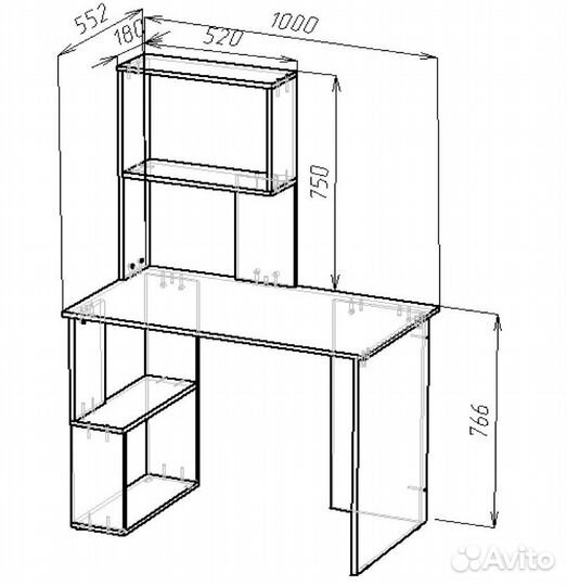 Стол письменный «Смарт» тип 1