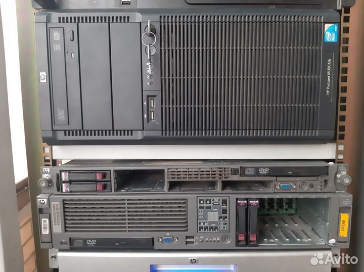 Сервера HP bl680c, ml150, dl360, dl380