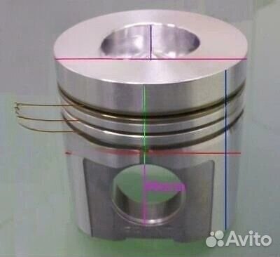 Поршень со стопорными кольцами KMP