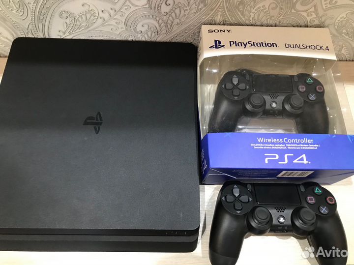 Sony PlayStation 4 slim 1000gb+подписка, много игр