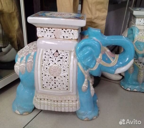 Слон керамика Китай большой 2 штуки