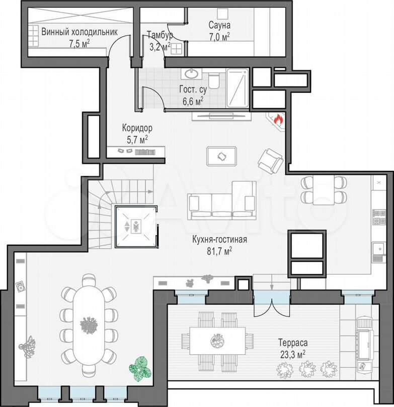 5-к. квартира, 283,1 м², 6/6 эт.